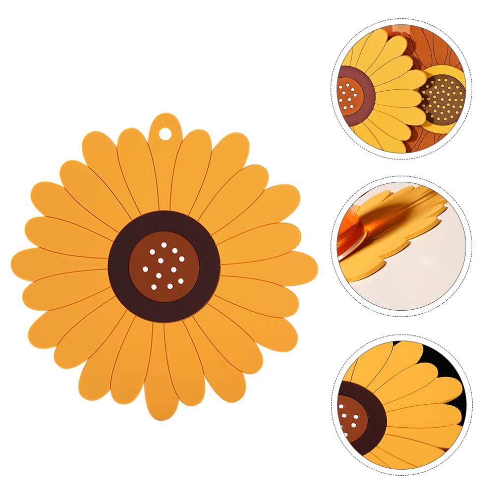 Sunflower Round Placemats Set of 4 - Non-Slip Table Mats for Dining, Party, Coffee Table - Waterproof Coasters for Home Decor & Kitchen Use - Perfect for Indoor/Outdoor Entertaining