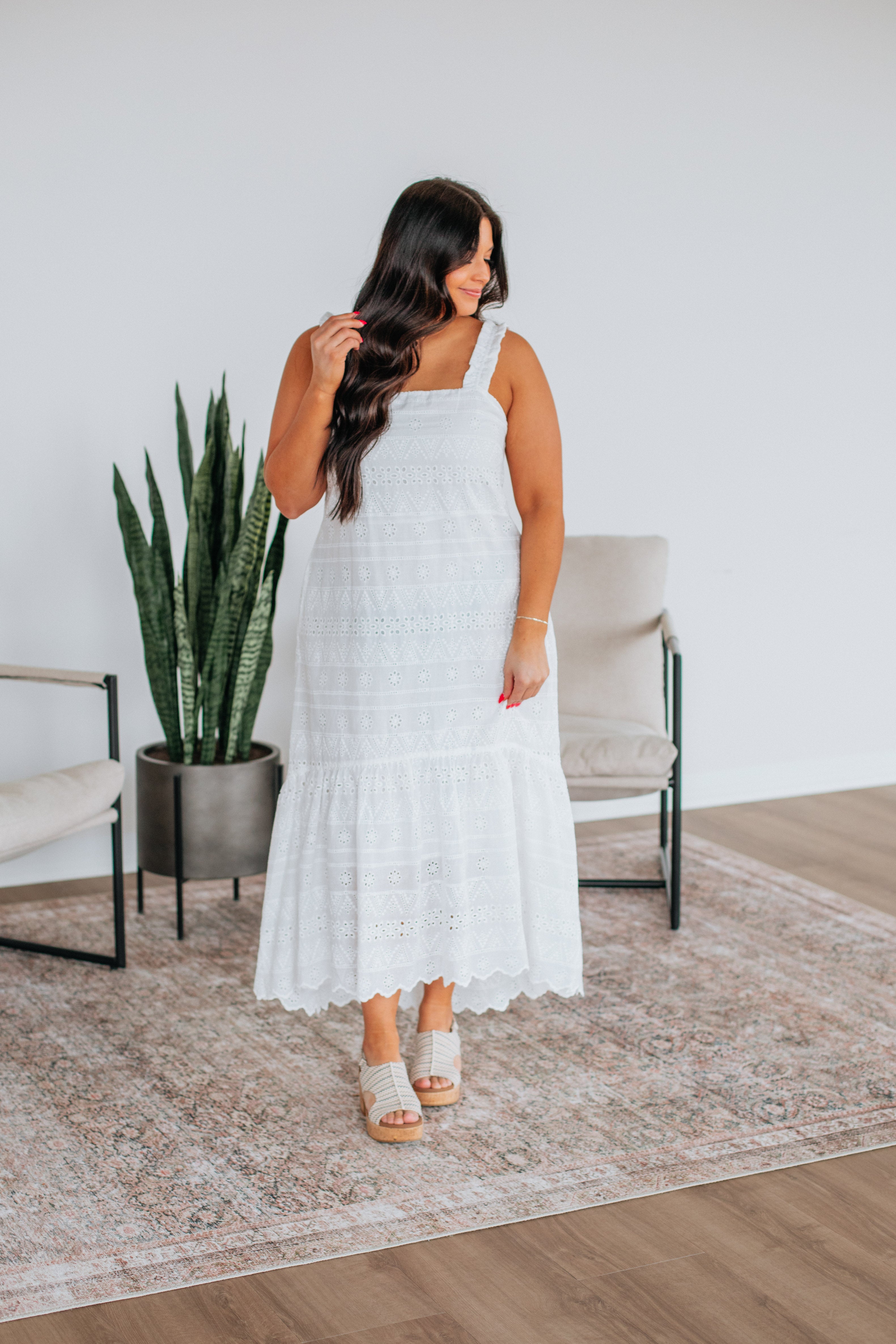 Amalie Dress - Elegant Women's Floral Midi Dress for Casual Wear, Office & Special Occasions | Perfect for Summer, Weddings & Parties