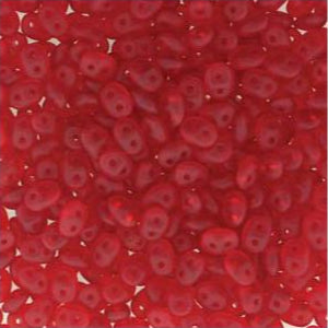 Czech Miniduo Beads 8g Ruby Matte Glass Beads for Jewelry Making, DIY Crafts, and Scrapbooking - Perfect for Bracelets, Necklaces, and Home Decor