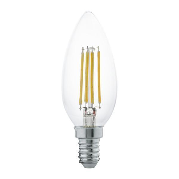6 Pack E14 LED Dimmable Candle Filament Bulbs - 4W (25W Equivalent) Warm White 2200K - Perfect for Chandeliers, Wall Sconces & Vintage Lighting Fixtures