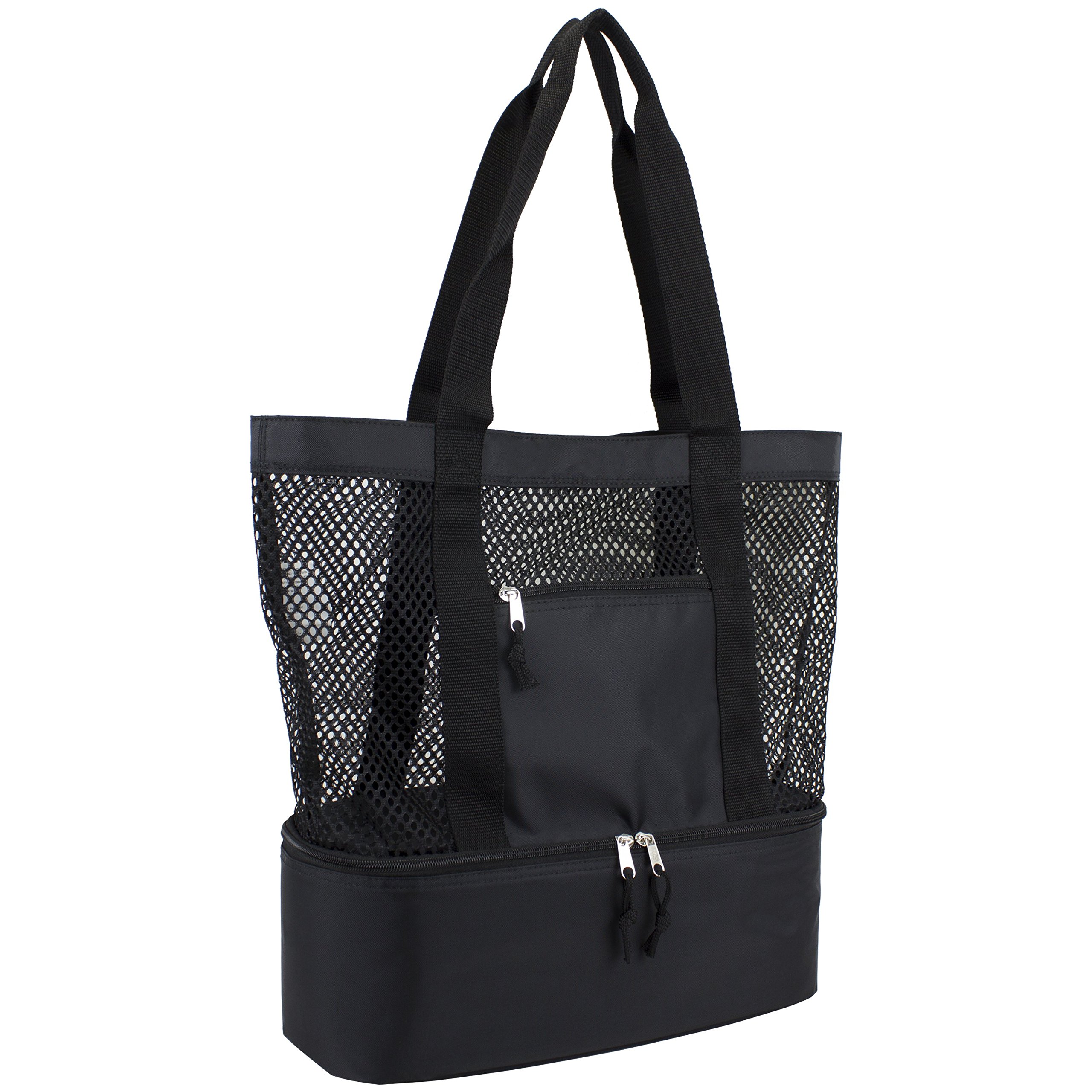 EastSport Insulated Cooler Tote Bag with Mesh Pockets - Perfect for Beach, Picnic, Camping & Outdoor Activities