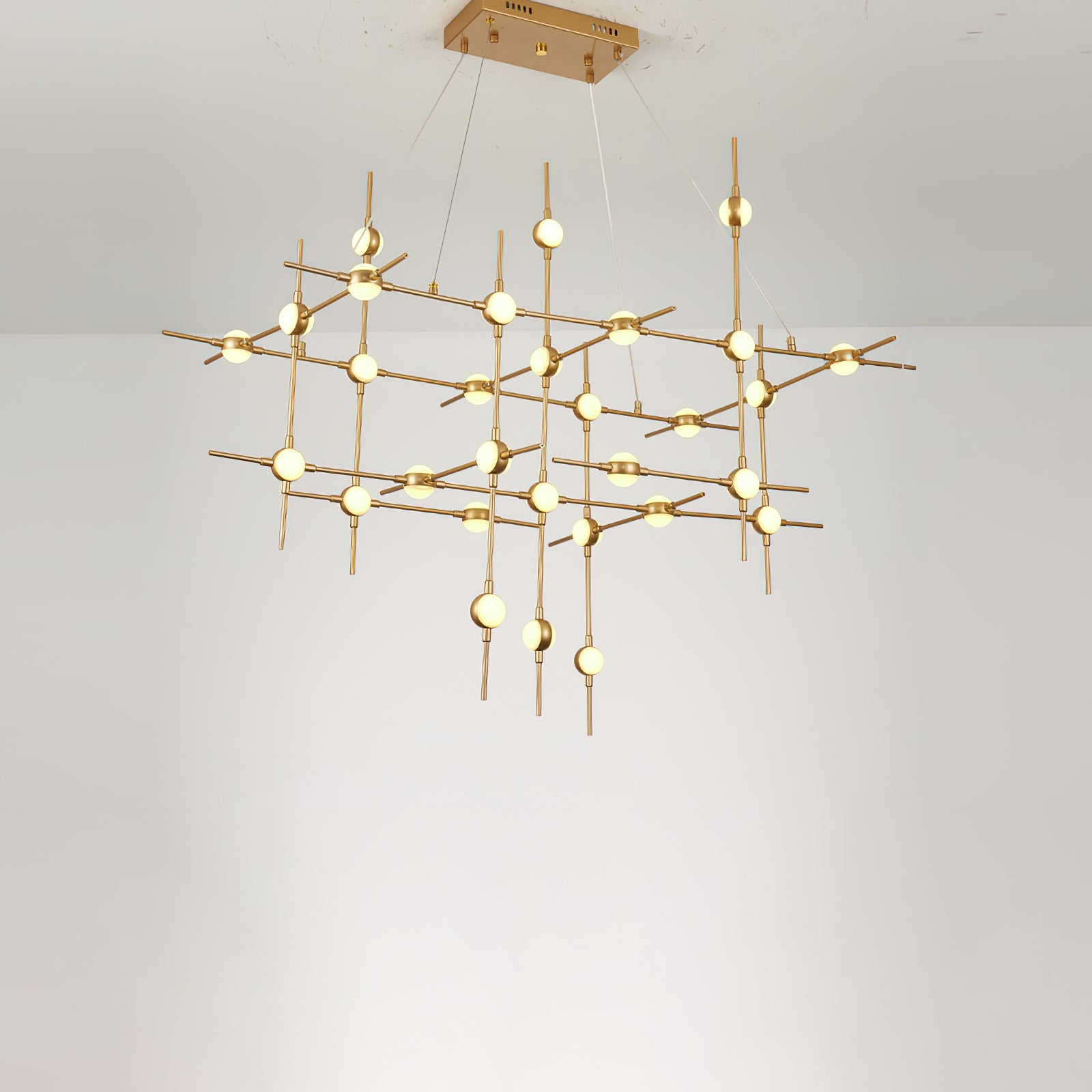 Dorney Floating Ball Chandelier - Modern Crystal Glass Ceiling Light Fixture for Dining Room, Living Room, Bedroom & Entryway | Elegant Home Decor Lighting for Weddings, Restaurants and Luxury Spaces