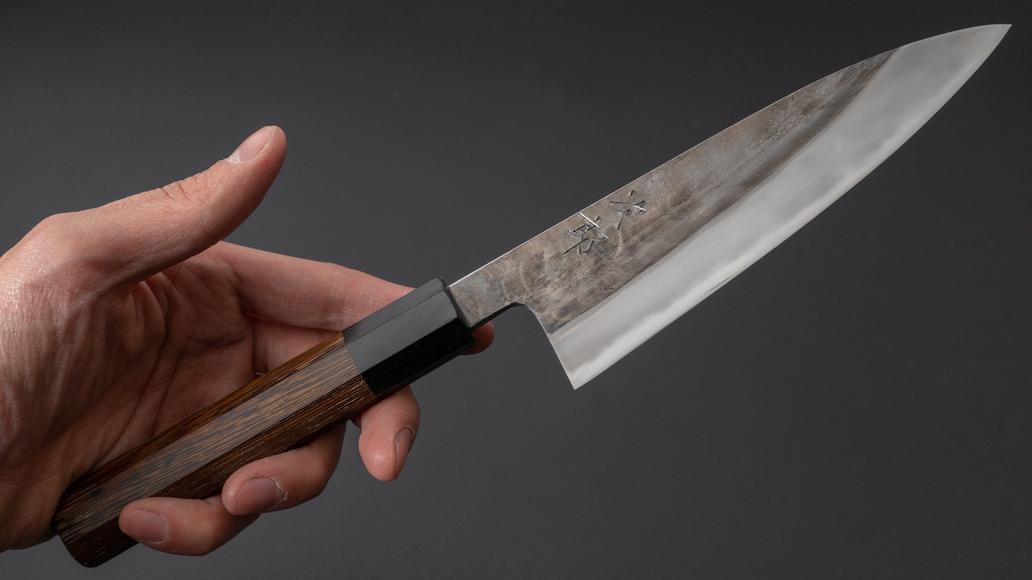 Jiro Tsuchime Petty Knife 150mm - Japanese High Carbon Steel Blade with Taihei Tagayasan Handle (#445) - Perfect for Slicing, Dicing & Precision Kitchen Tasks