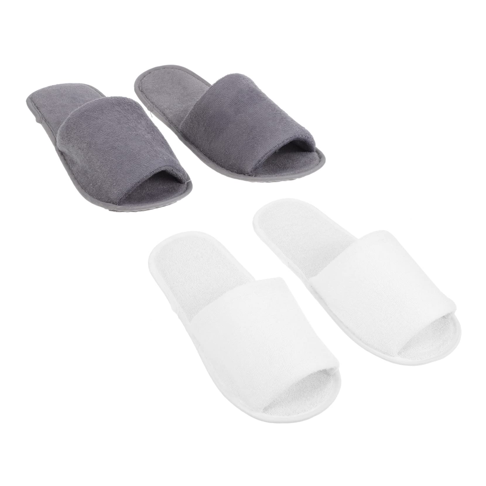 GLEAVI 2 Pairs Foldable Open Toe Slippers for Women - Soft Portable Hotel Slippers for Guests, Indoor House Slippers, Disposable Travel Slippers - Perfect for Travel, Spa, Home & Hotel Use