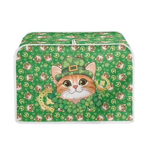 Cat Lucky Leaves-Green