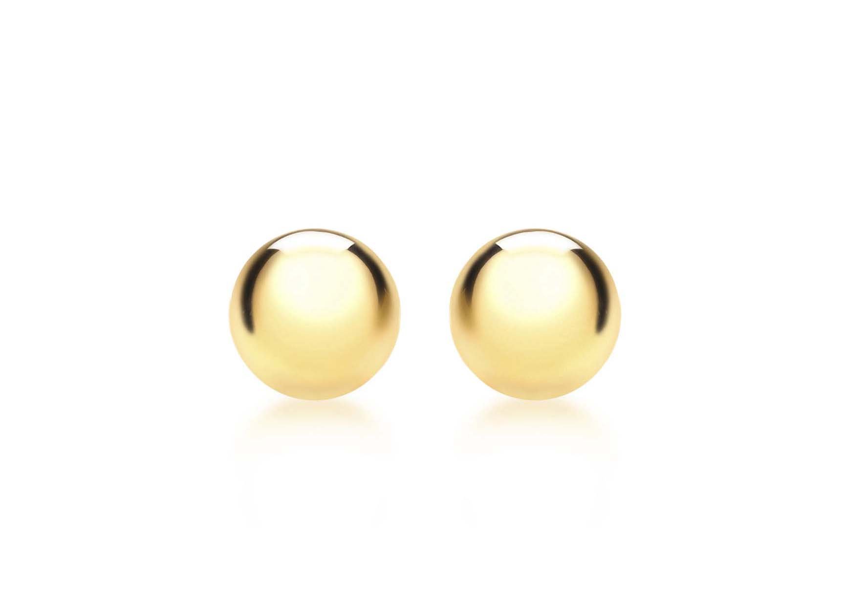 Carissima Gold 9ct Gold 12mm Ball Polished Stud Earrings for Women - Elegant Everyday Jewelry for Work, Parties & Special Occasions