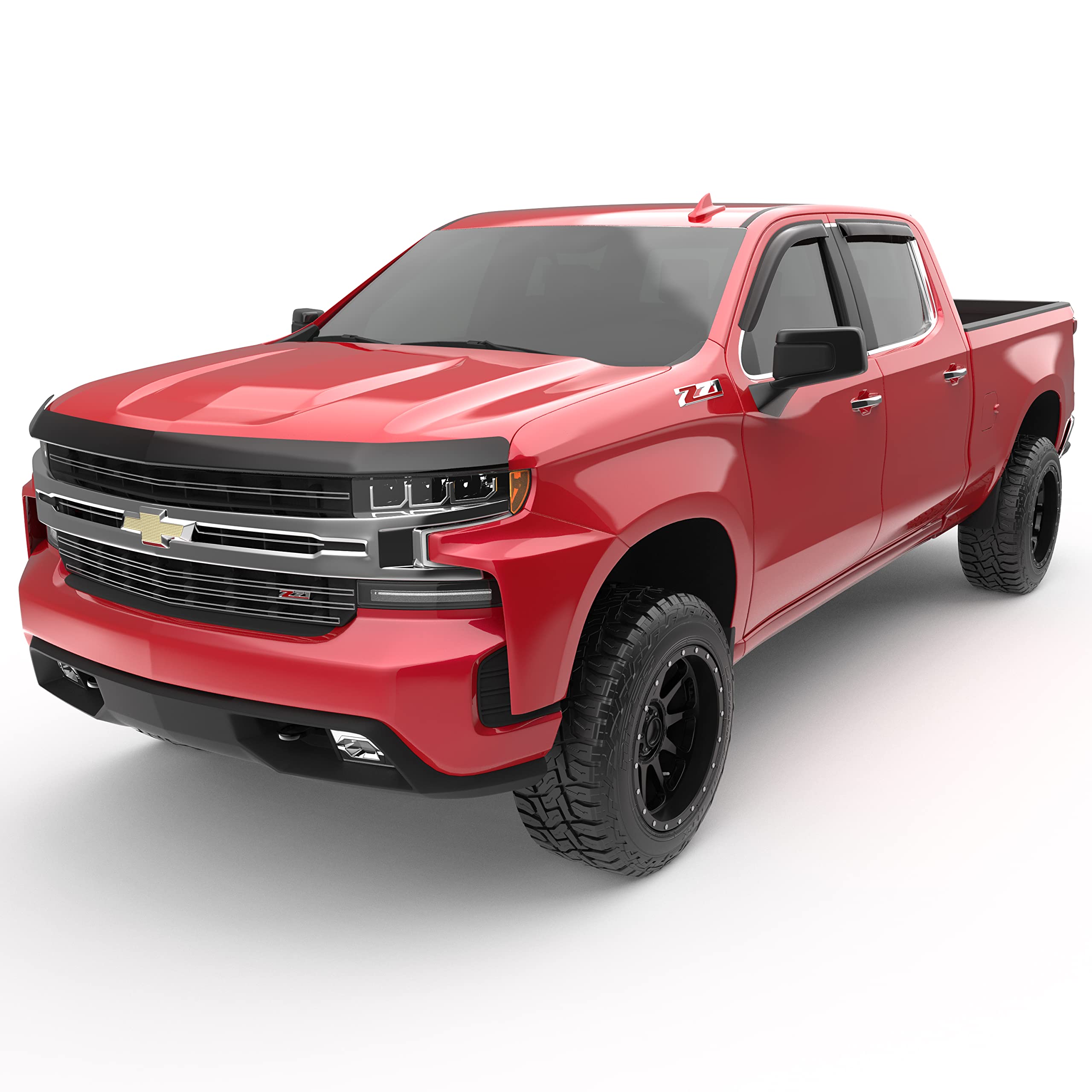 EGR 301691 SuperGuard Smoked Hood Shield for 2019-2025 Chevrolet Silverado 1500 | Durable Impact-Resistant Acrylic | Easy No-Drill Installation | Protects Against Rocks & Debris on Highways & Off-Road