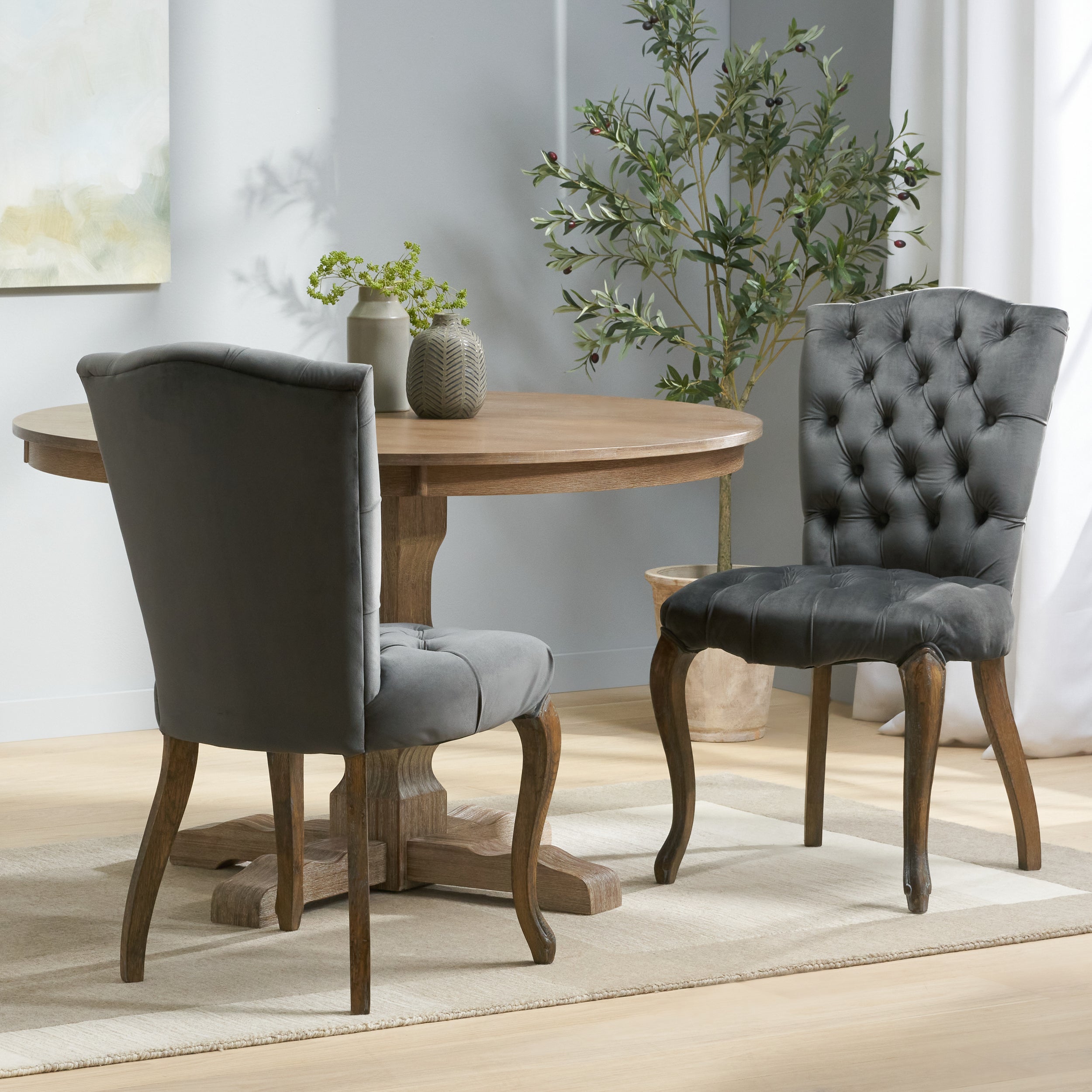 Modern Dining Chairs Set of 2 - MP2 Contemporary Kitchen Chairs with Sturdy Metal Legs for Dining Room, Kitchen, Breakfast Nook & Small Spaces