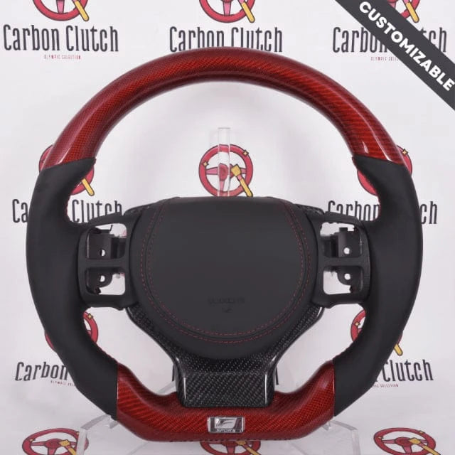 Custom Carbon Fiber Steering Wheel for Lexus RC 350F & IS300 - Lightweight Racing Style with Red Stitching - Perfect for Track Days & Performance Driving