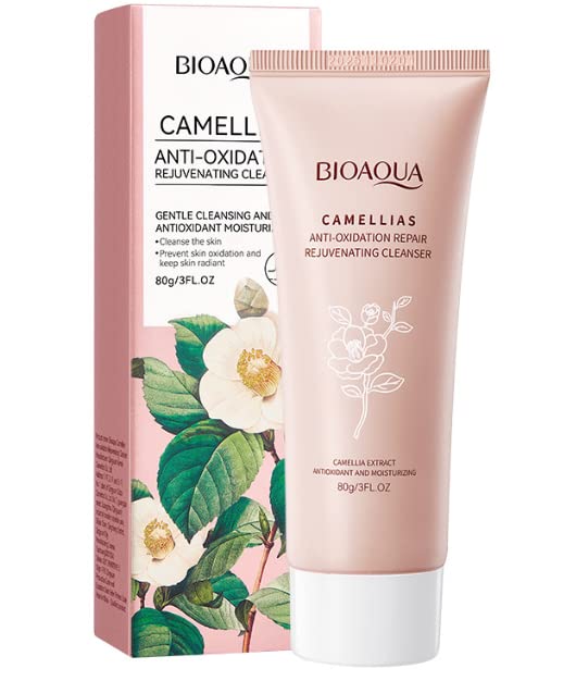 Camellia Anti-Oxidant Facial Cleanser - Deeply Moisturizing, Purifying & Oil Control Gentle Face Wash (80ml) for Daily Skincare Routine | Stress-Relief Body Wash for Relaxing Bath Time