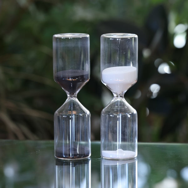 60 Minute Freestanding Glass Timer - Black or White - Perfect for Kitchen, Classroom & Productivity Time Management