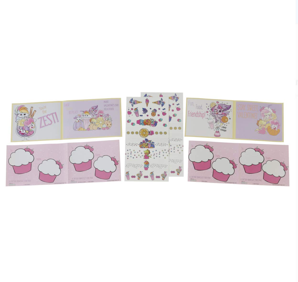 My Little Pony 16 Valentine's Day Cards with Friendship Bracelet Tattoos - Fantasy Theme Party Favors for Kids, Unisex Gift for Boys & Girls Ages 3+ | School Exchange, Birthday Party, Classroom Activity