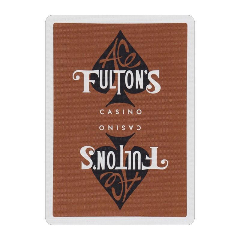 Ace Fulton's Casino Vintage Brown Playing Cards - Premium Poker Cards for Casino Nights, Poker Games, and Magic Tricks