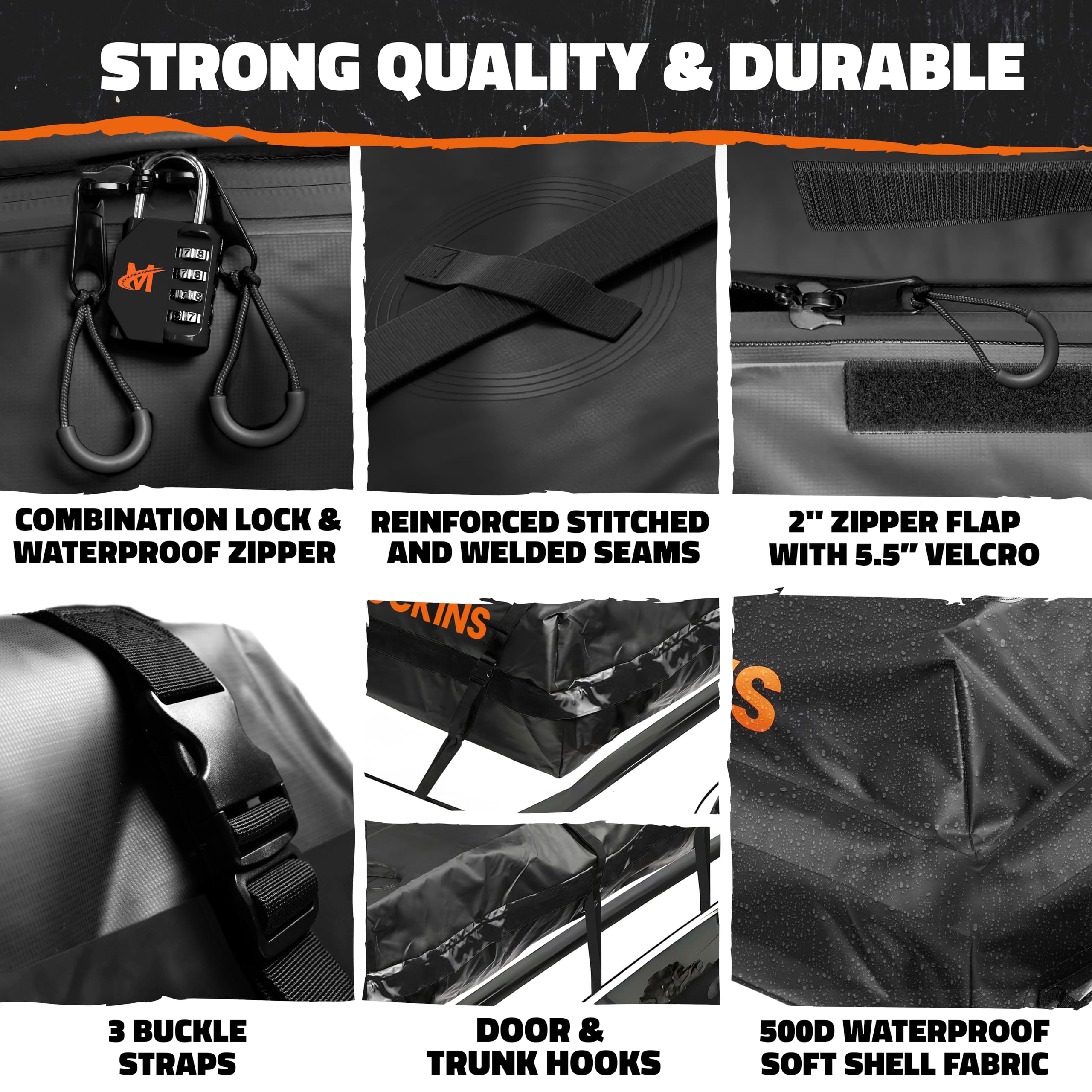 Mockins XXL 50 Cu Ft Waterproof Rooftop Cargo Carrier Bag | 85