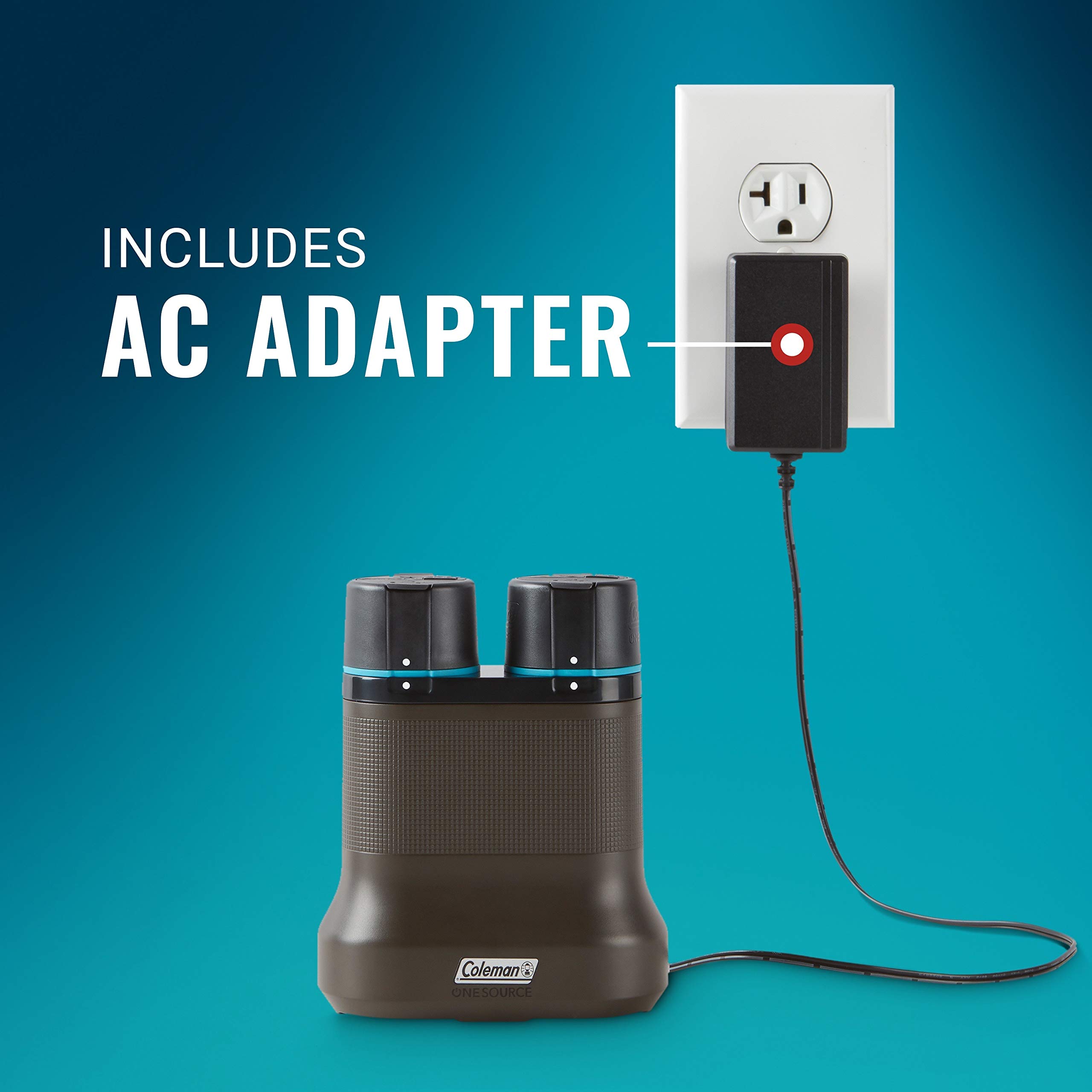 ONESOURCE 2-Slot Battery Charger C004 - Fast & Reliable Charging for AA/AAA Batteries - Perfect for Home, Office, and Travel Use