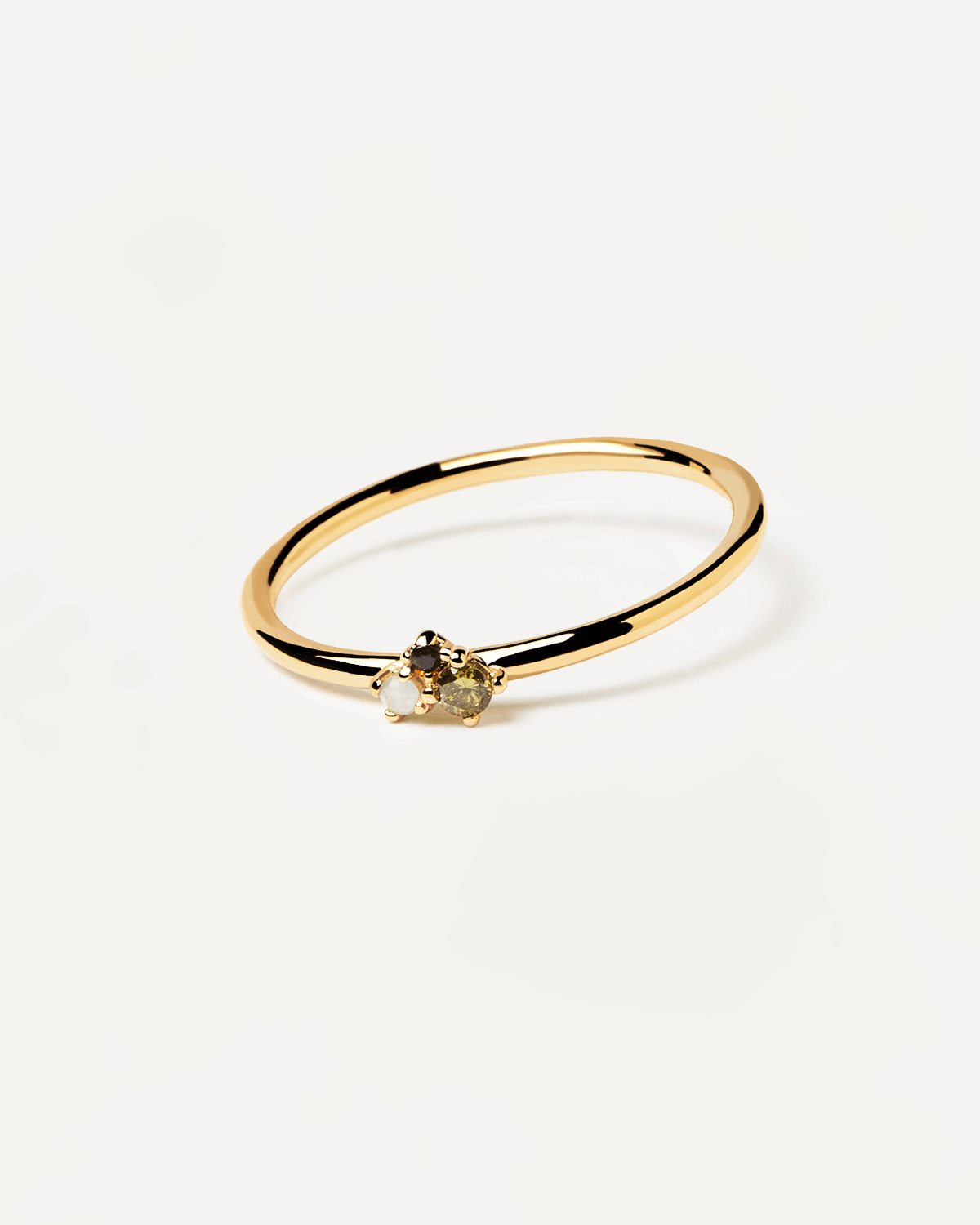 Elegant Lime Blush Gold Ring for Women - Dainty 14K Gold Plated Minimalist Ring - Perfect for Everyday Wear, Gift Giving & Special Occasions