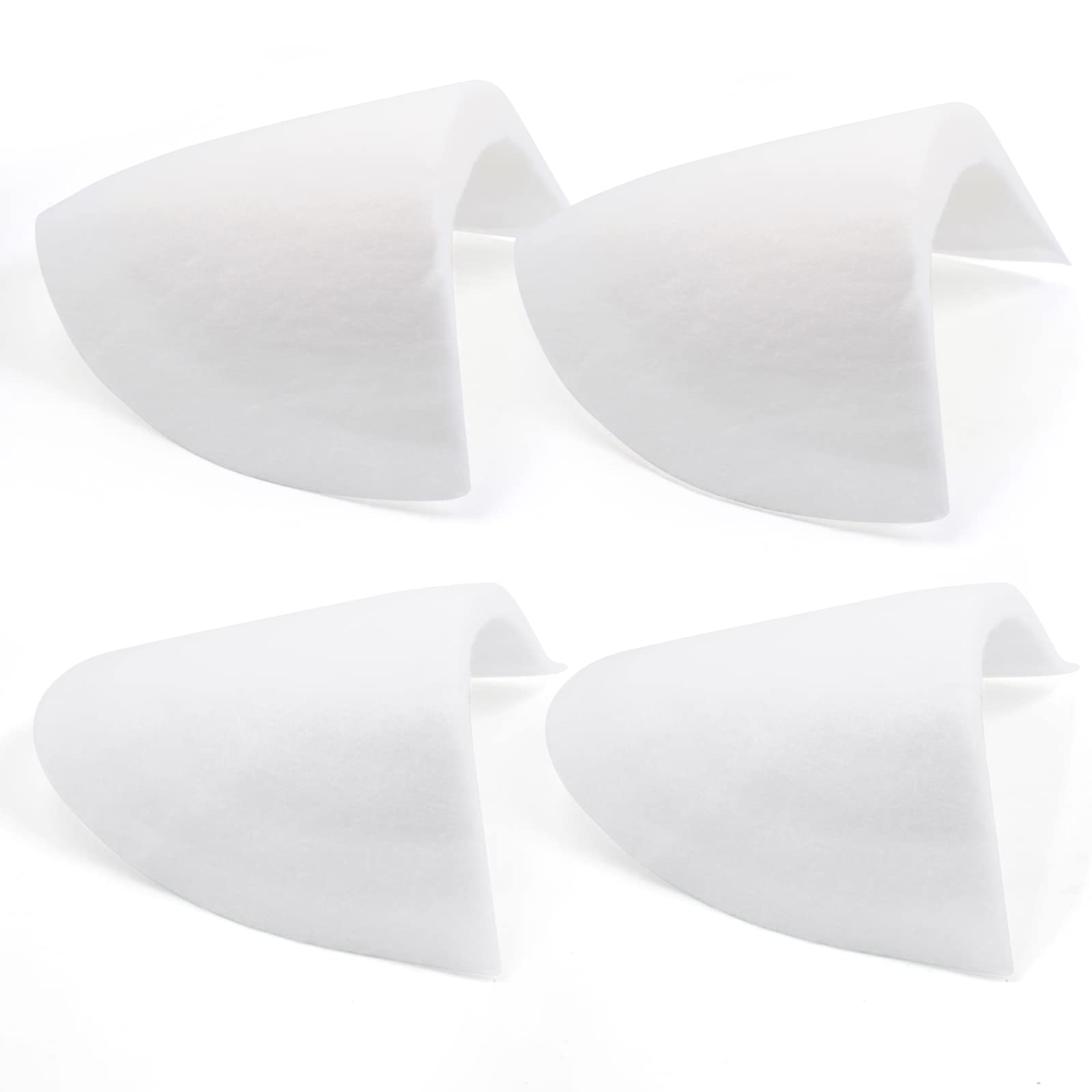 2 Pairs White Cotton Shoulder Pads for Women - Sewing Padded Shoulder Pads for Tops, Blouses, Knitwear, Blazers & Jackets - DIY Sewing Accessories for Professional Tailoring & Clothing Alterations