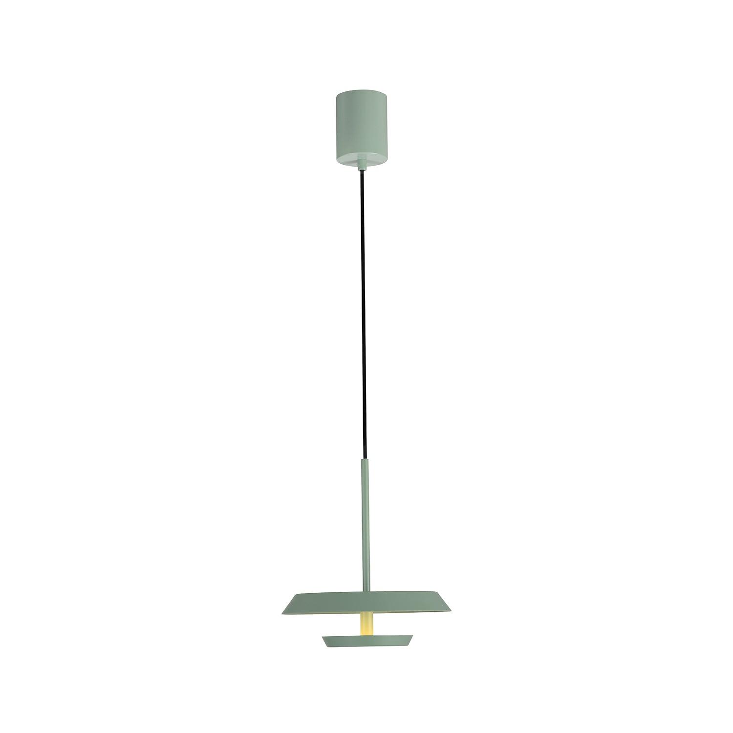 Modern Flat Pendant Light Fixture - Sleek Minimalist Ceiling Lamp for Kitchen Island, Dining Room & Bedroom Lighting - Dimmable LED Hanging Light with Adjustable Cord