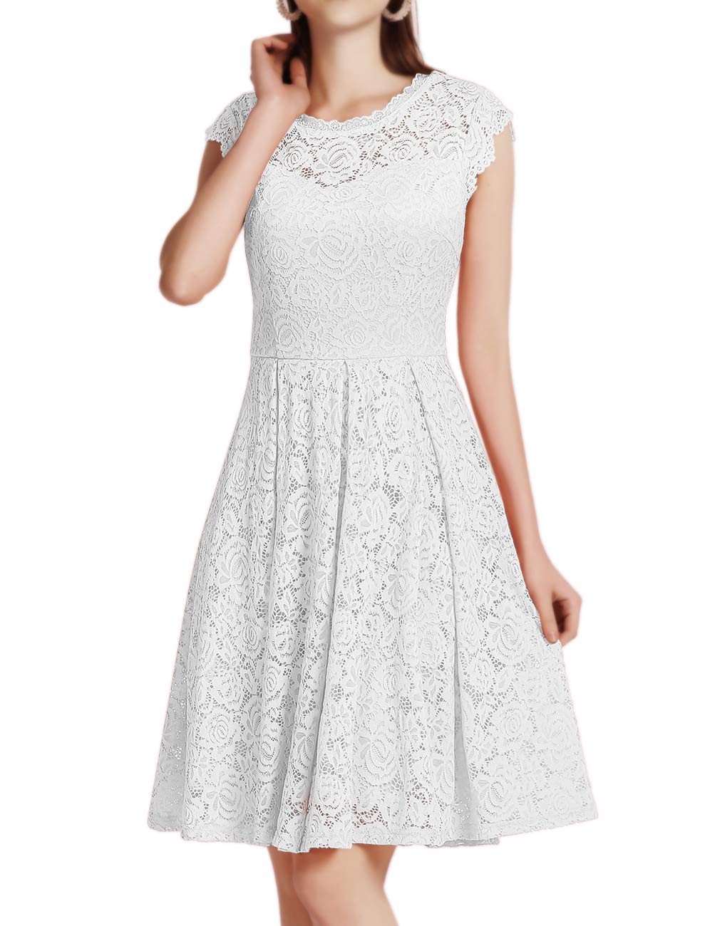 Elegant Floral Lace A-Line Prom Dress for Women - Perfect for Graduation, Cocktail Parties & Wedding Guest Occasions | Formal Evening Gown for Special Events