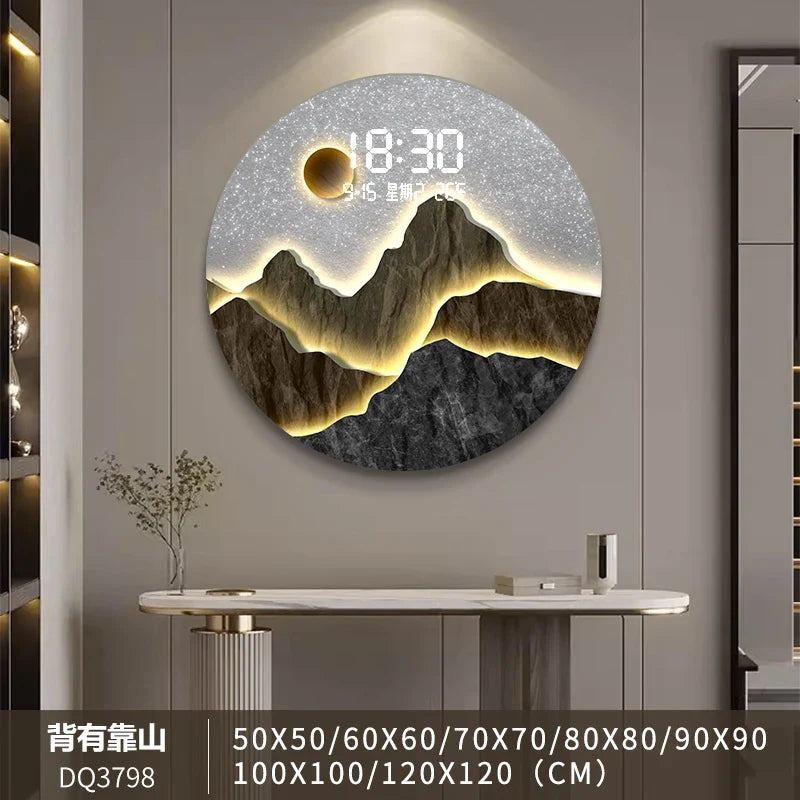 Nordic Wall Clock - Modern Minimalist Wooden Round Wall Clock for Living Room, Bedroom, Office - Silent Non-Ticking Quartz Movement - Perfect Home Decor Gift (12 inch)