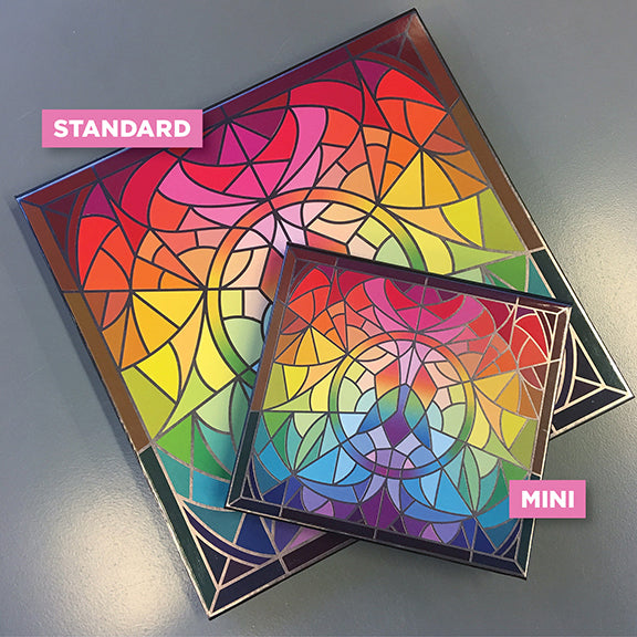 BLEMISHED Mini Stained Glass Magnetic Empty Palette - Perfect for Makeup Artists & Travel Cosmetics Organization