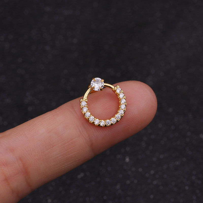 20G Cartilage Tiny Stud Hoop Earrings for Women | HSPJ1907 | Perfect for Daily Wear, Parties & Gifts