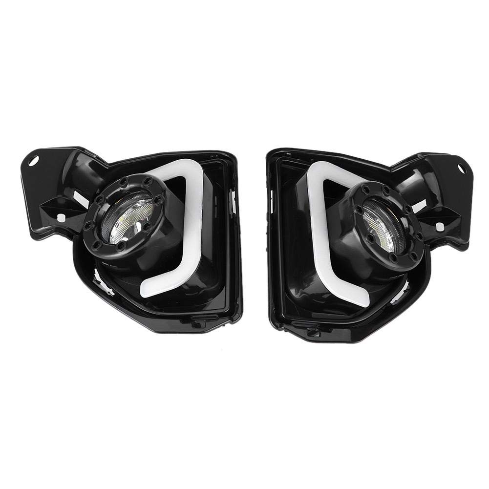 12V LED DRL Daytime Running Lights & Fog Lamps 6000K-6700K for Toyota Hiace 2014-2018 (Model B1w681) - Bright White Car Accessories for Enhanced Visibility and Safety in Daytime & Foggy Conditions