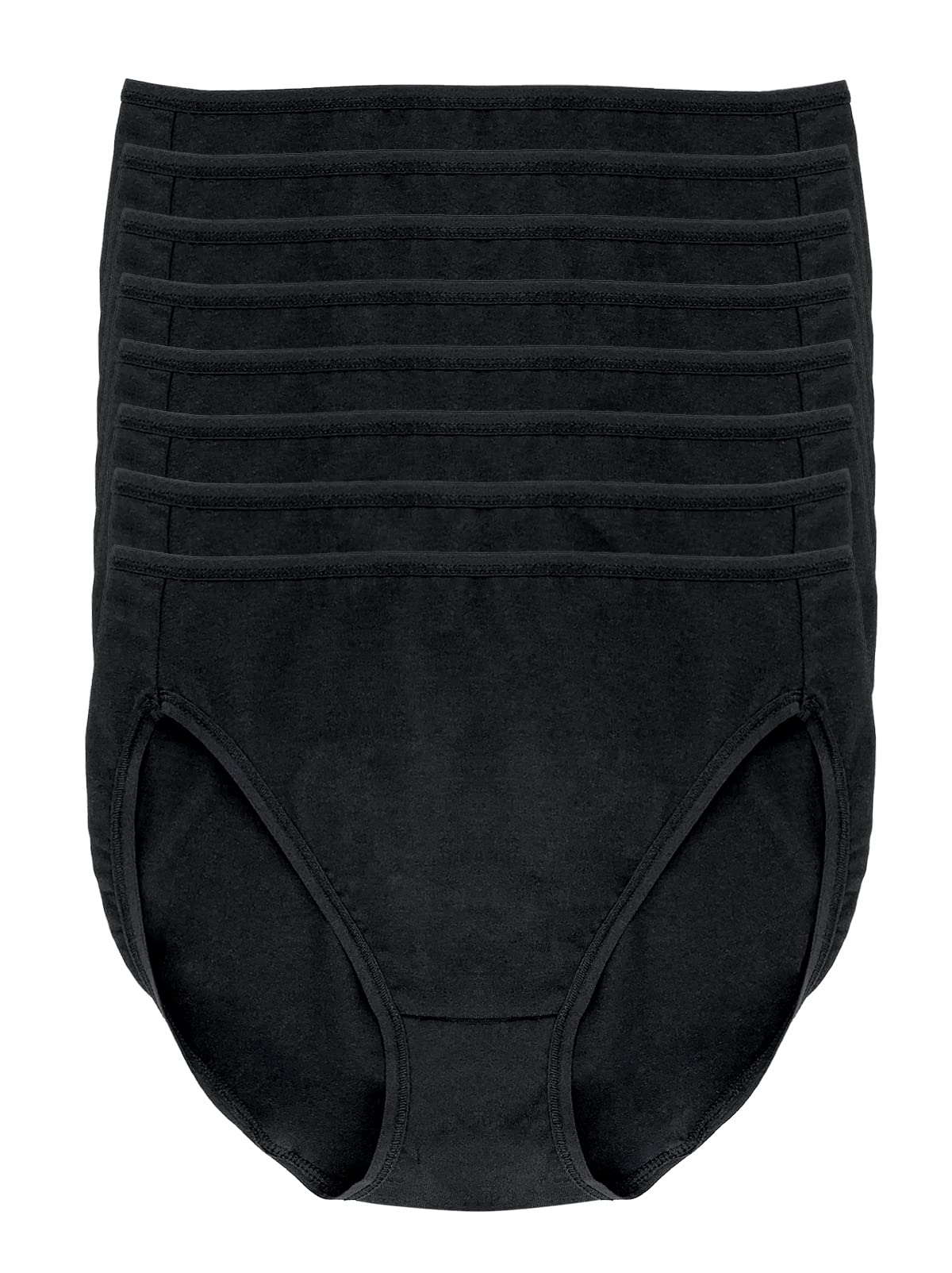 Felina Cotton Modal High Waisted Panties for Women - 8-Pack Sexy Lingerie Underwear (Black, Large) - Soft Breathable Comfort - Perfect for Everyday Wear, Date Nights & Lounge