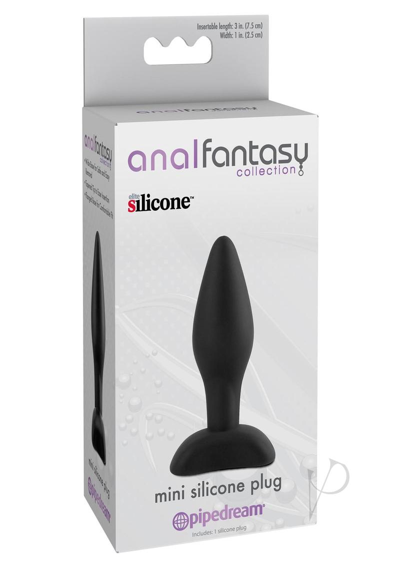 Anal Fantasy Collection Mini Silicone Butt Plug Kit - 3 Inch Black - Comfortable Beginner Anal Training for Men & Women - Perfect for Couples Play & Solo Exploration
