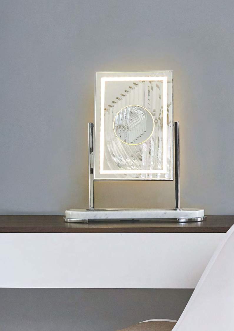 Brot PRESTIGE Collection MON BEAU LED Vanity Mirror with Adjustable Brightness - Perfect for Makeup, Skincare & Dressing Table Decor
