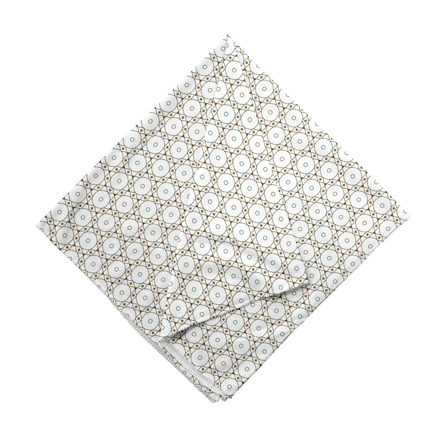 Ambesonne Modern Bandana - Hexagon Pattern in Blue Circles, Unisex Head Scarf & Neck Tie for Men & Women - Perfect for Outdoor Activities, Sports, and Fashion Accessories