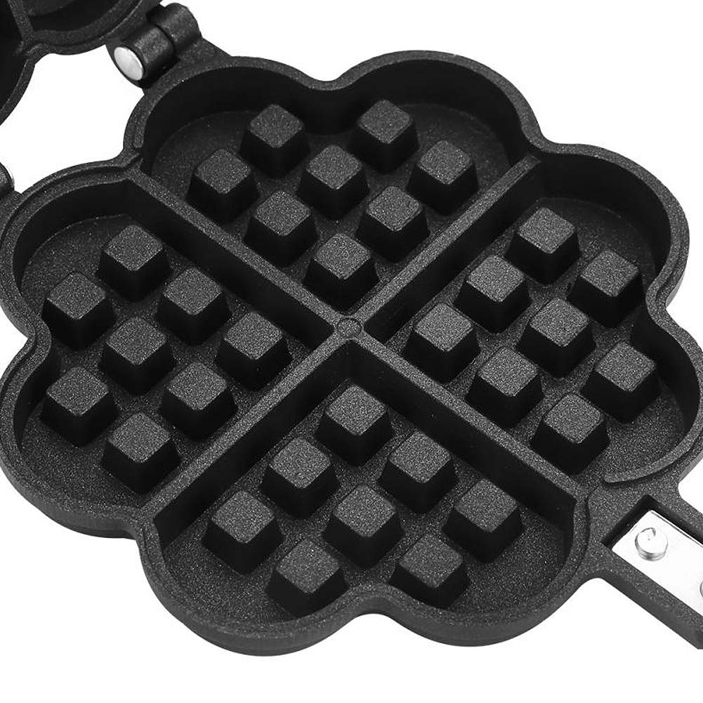 CANDeal Heart Shaped Non-Stick Waffle Maker - Belgian Waffle Iron for Stovetop, Perfect for Breakfast Sandwiches & Desserts | Ideal for Valentine's Day, Family Brunch & Romantic Breakfast in Bed