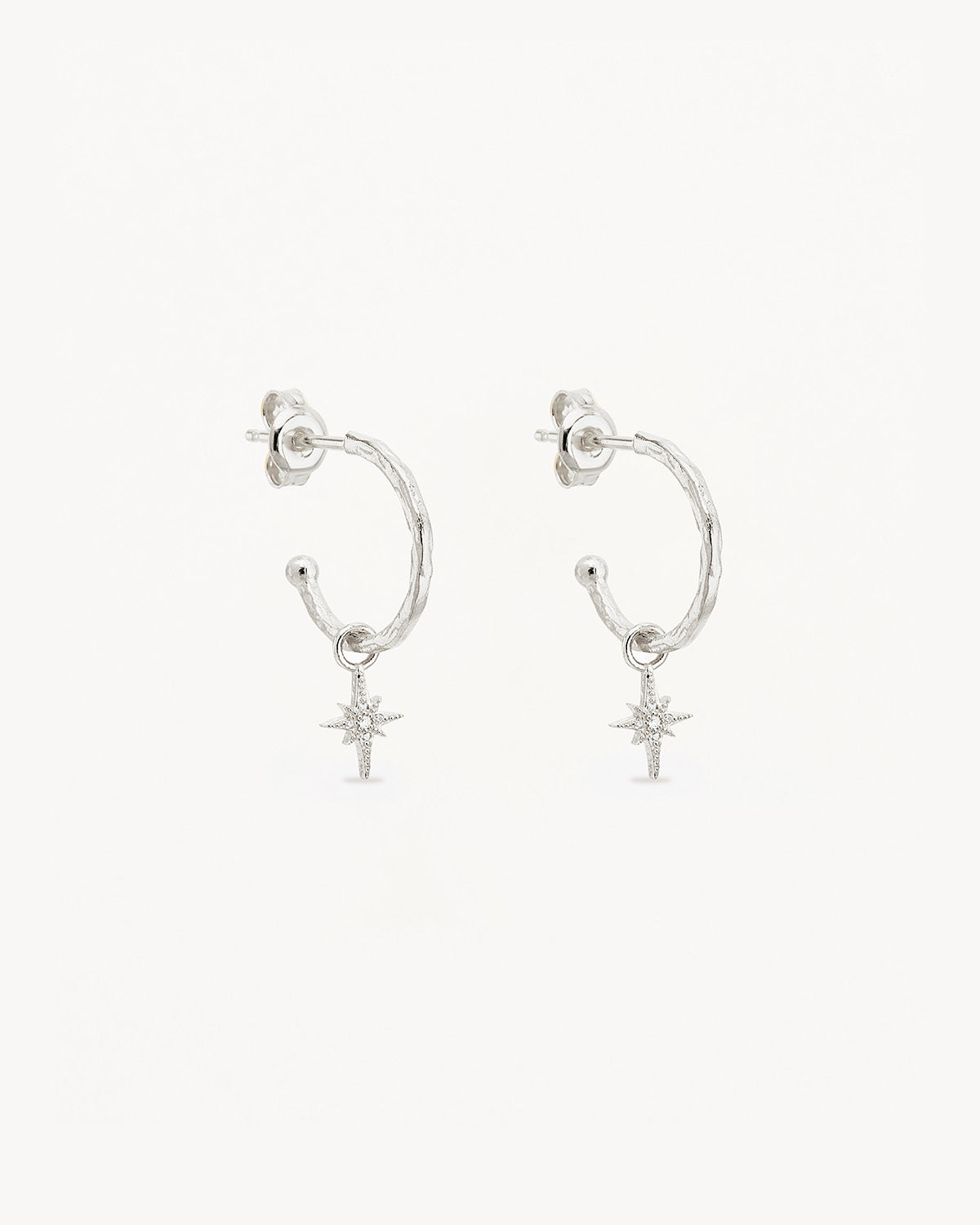 14K Sterling Silver Starlight Hoop Earrings for Women - Hypoallergenic & Tarnish Resistant - Perfect for Parties, Weddings & Everyday Wear