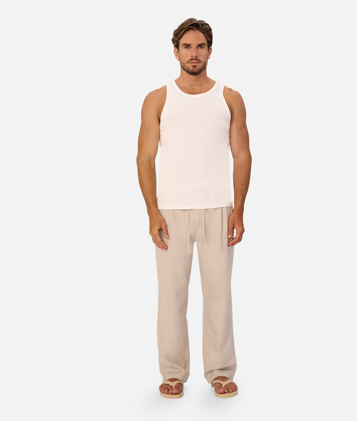 Relaxed Mallorca Pants for Women - Comfortable Stone Color Casual Trousers | Perfect for Travel, Work & Everyday Wear