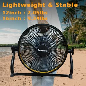 2 Pack 12 Inch Rechargeable Floor Fan with 12500mAh Battery - High Velocity Battery Operated Fan for Garage, Outdoor, Camping, Gym - 30 Hours Runtime & Fast Charging - Perfect for Home Cooling, Worksite Ventilation, and Outdoor Adventures