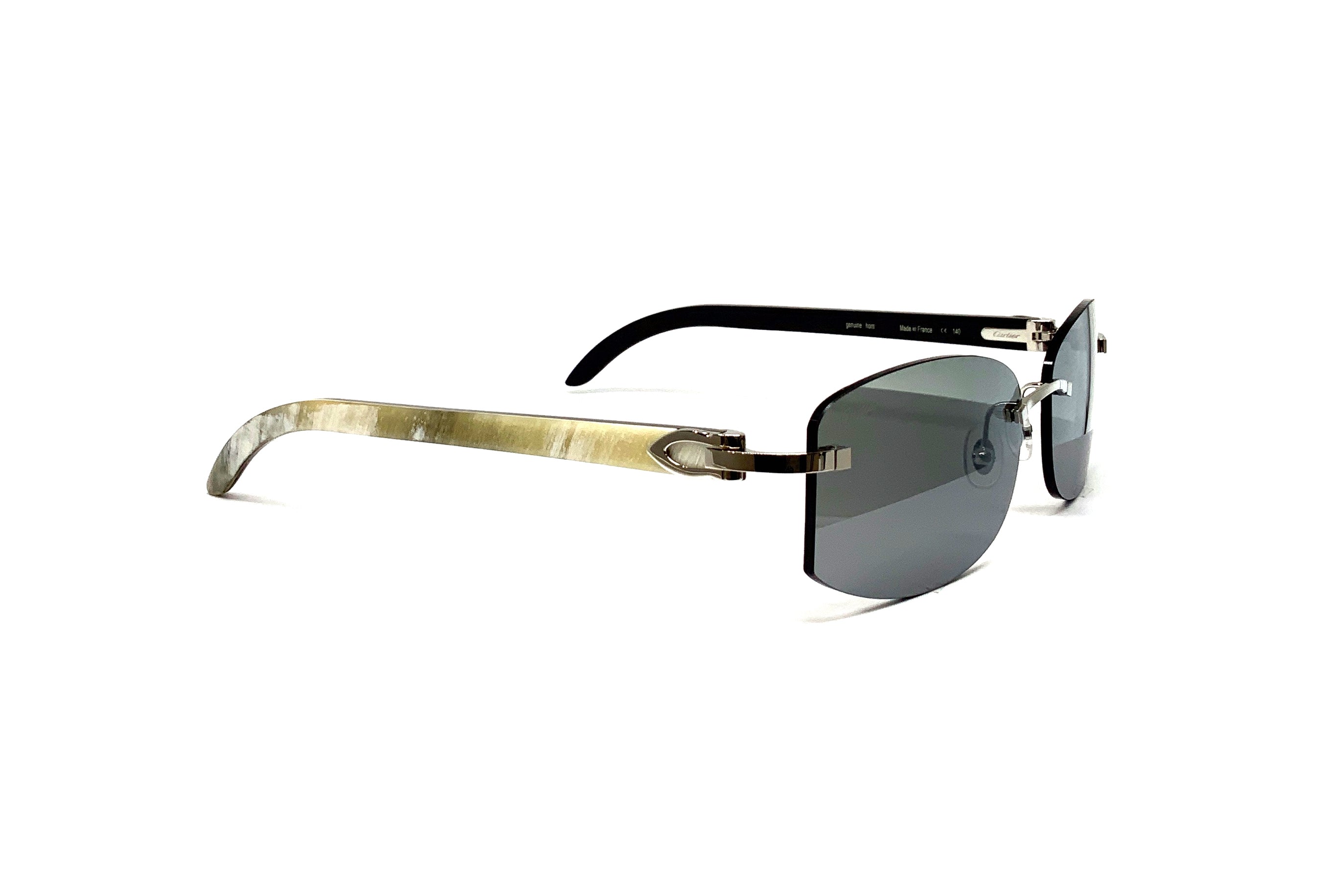 Cartier C Décor CT0031RS Buffalo Horn Sunglasses - Luxury Designer Shades for Men & Women - Perfect for Outdoor Activities, Travel & Fashion Accessories