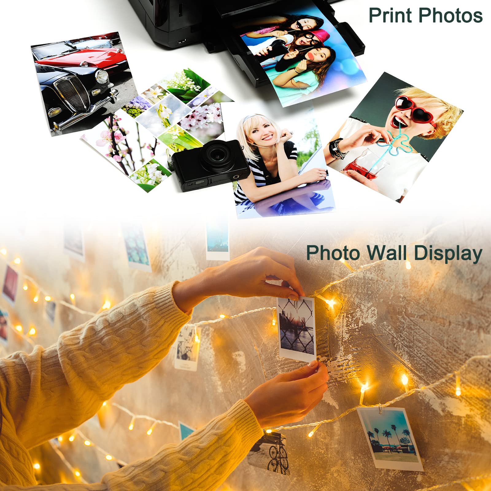 PATIKIL 5x7 Photo Paper 100 Sheets - 200GSM Glossy Printer Paper for Home & Office Photos
