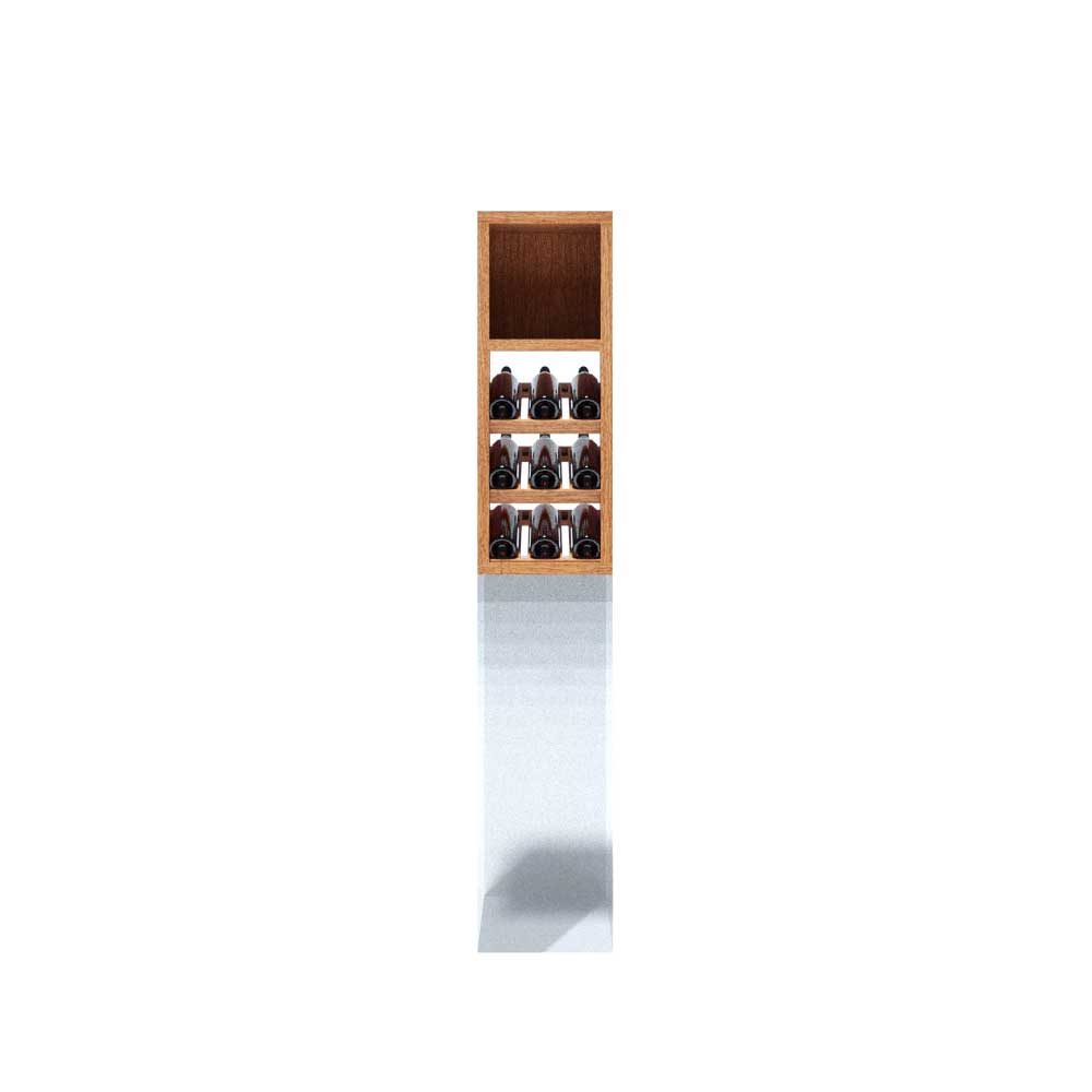 3-Tier 9-Bottle Stackable Wine Rack for Kitchen, Bar, or Pantry Organization - Space-Saving Storage Solution