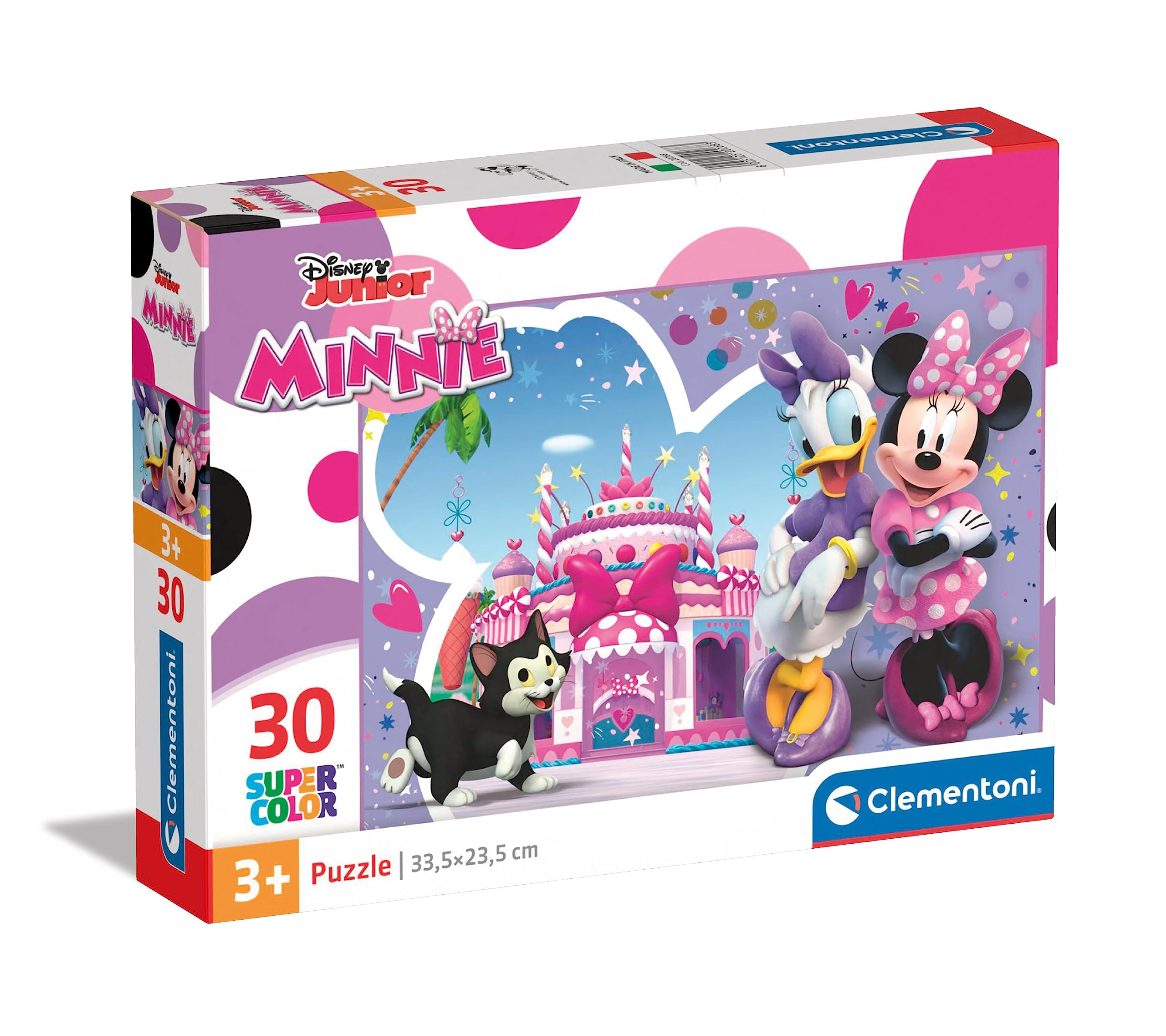 Clementoni Supercolor Disney Minnie Puzzle - 30 Pieces, Kids Puzzle for 3 Year Olds, Cartoon Puzzle Made in Italy - Perfect for Birthday Gifts, Preschool Learning & Family Fun