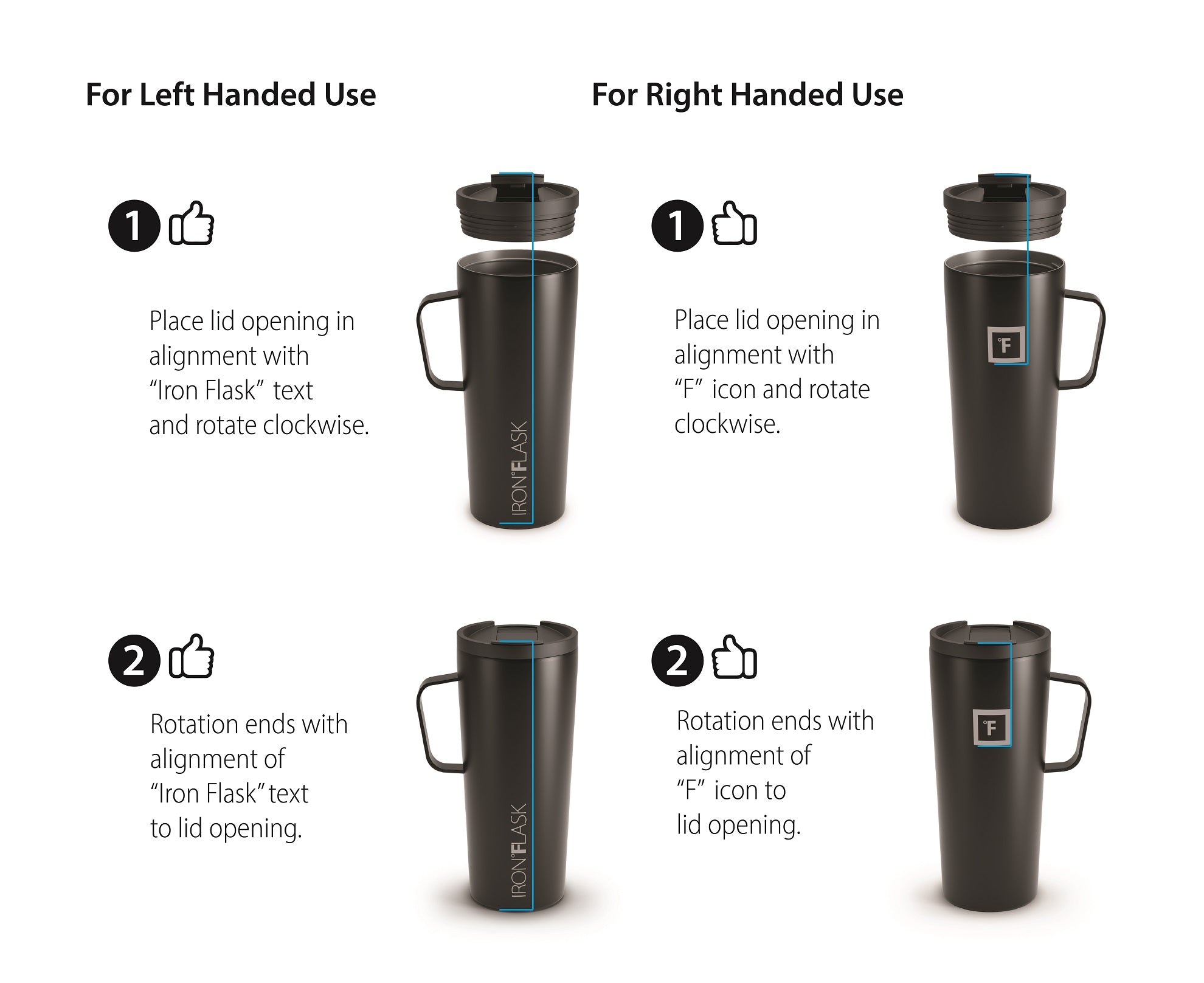 16 Oz Grip Coffee Mug 2.0 - Non-Slip Handle, Durable Ceramic Travel Mug for Hot & Cold Drinks - Perfect for Office, Commute, Camping and Outdoor Activities