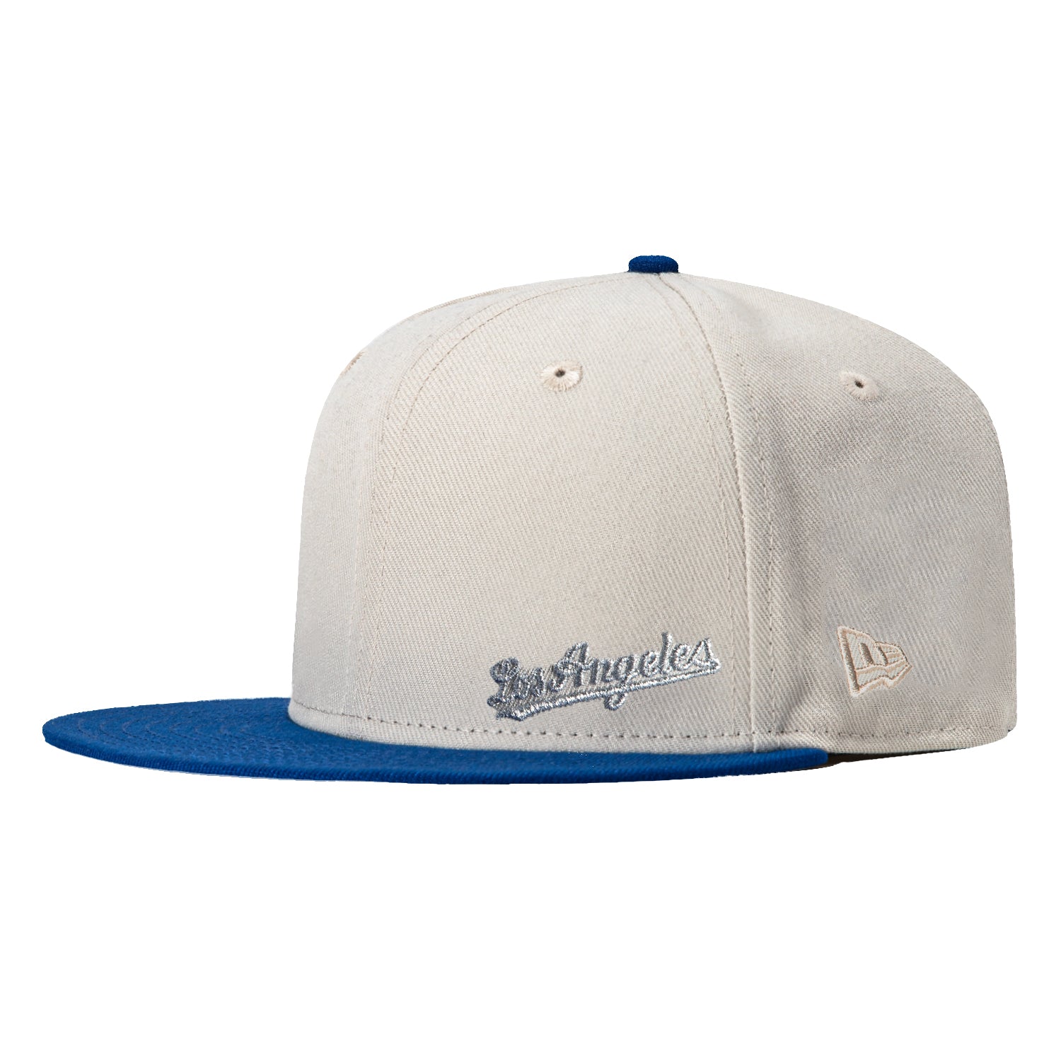 New Era 59Fifty Los Angeles Dodgers 1955 World Series Patch Snapback Hat - Royal Blue & Stone - Vintage Baseball Cap for Men, Game Day & Streetwear Fashion