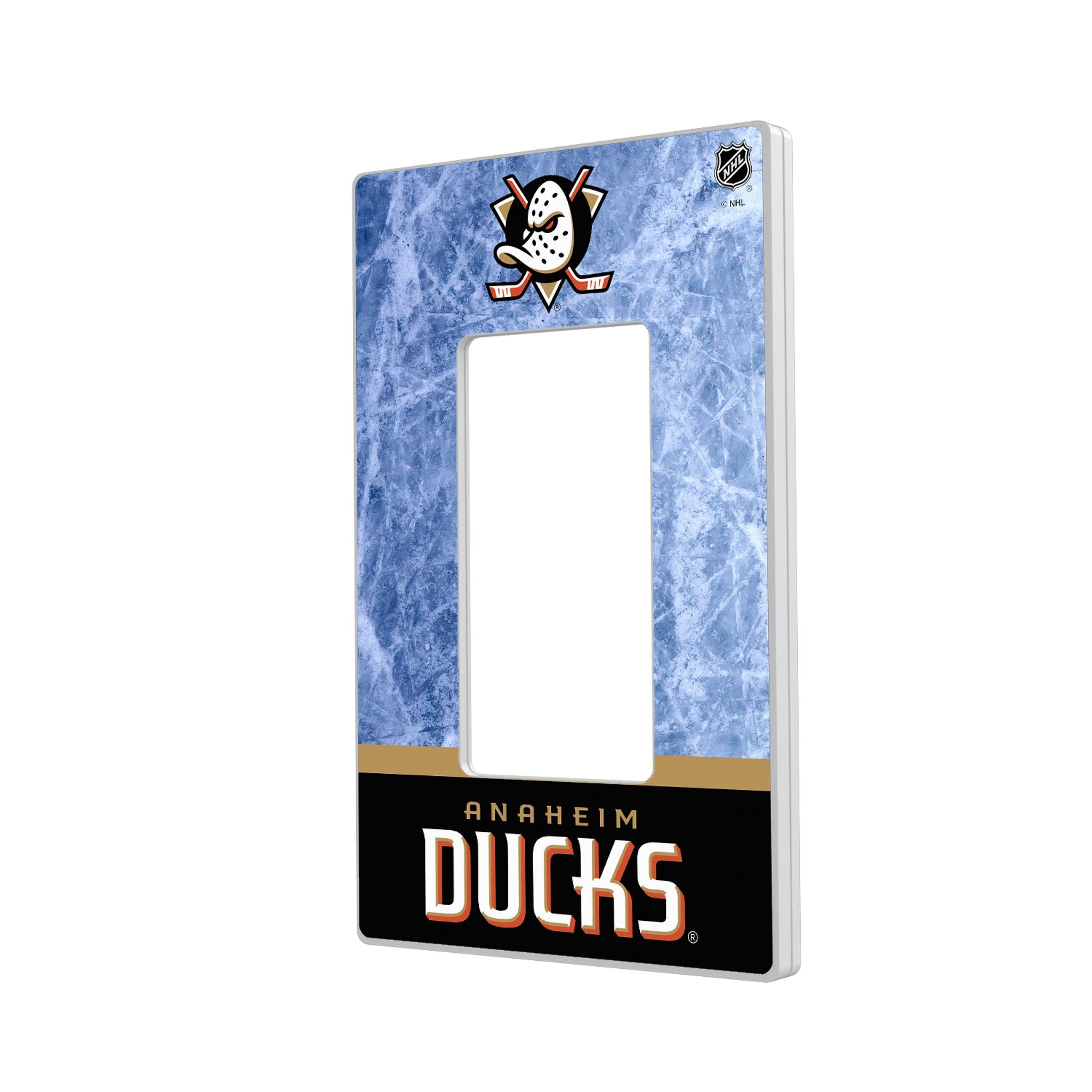 Anaheim Ducks NHL Hockey Team Themed Hidden Screw Light Switch Cover - Perfect for Bedroom, Game Room & Sports Fan Decor