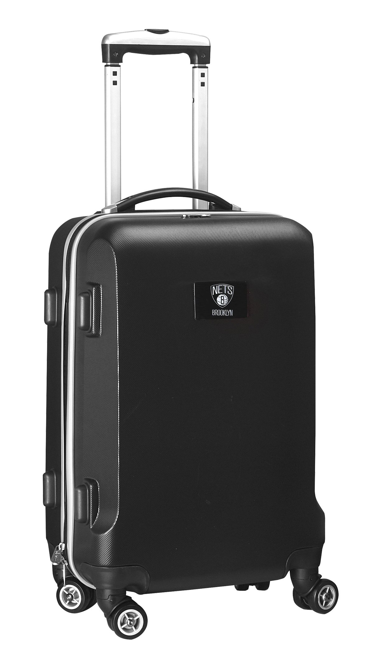 NBA Brooklyn Nets Spinner Carry-On Luggage - Durable Hardcase Suitcase with 360° Wheels for Travel, Gym & Business Trips