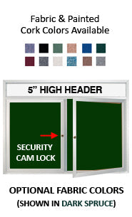 Premium Enclosed Indoor Poster Display Cases with Rounded Corners & Custom Header - 2 & 3 Door Options for Schools, Offices & Retail Stores