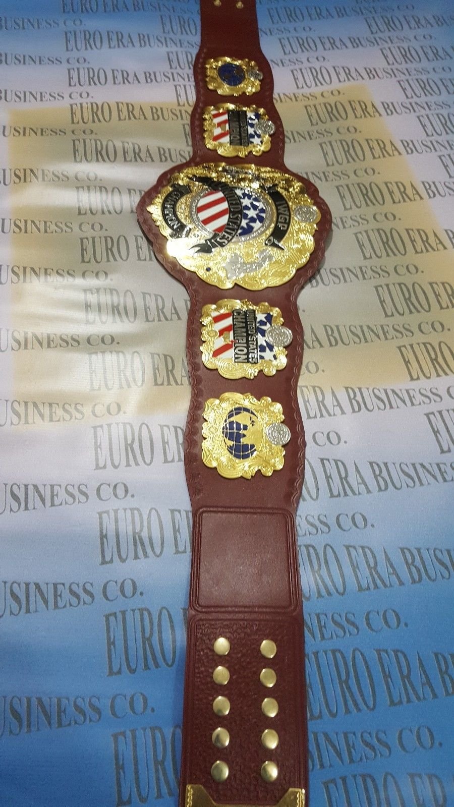 Authentic Replica IWGP United States Championship Belt - Adult Size with Metal Plates - Perfect for Wrestling Fans, Collectors & Cosplay Events