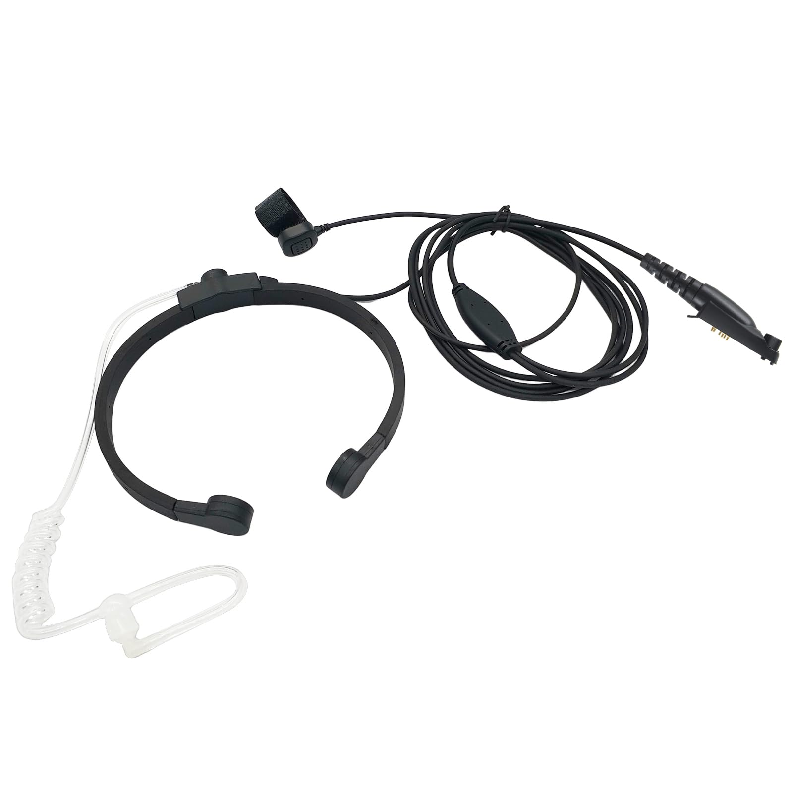 Tactical Throat Mic Headset - 2-Way Radio Bone Conduction Microphone for Motorola, Retevis, Ailunce (HD1, RT29, GP328Plus, NR30, EX500) Walkie Talkies - Perfect for Security, Construction, Hunting & Outdoor Adventures