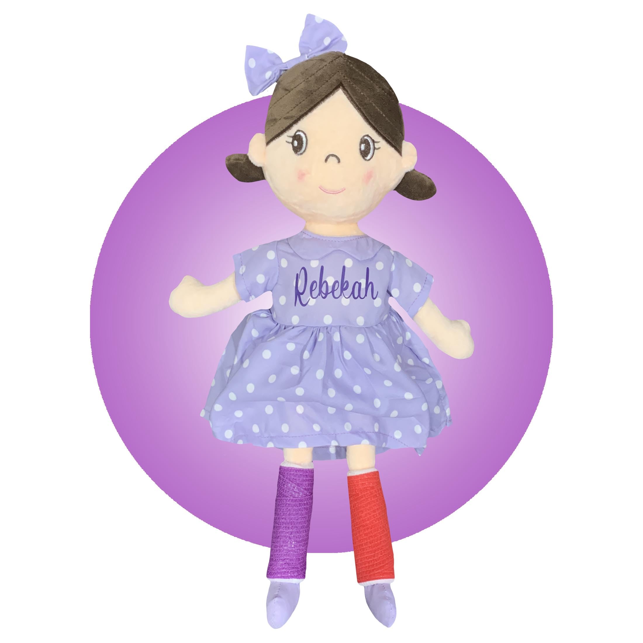 Handmade Personalized Doll with Broken Arm - Thoughtful Get Well Soon Gift for Kids & Girls - Broken Wrist or Leg Recovery Present - Perfect for Hospital Visits & Cheering Up Sick Children - Gift Wrapped by Kikilishop