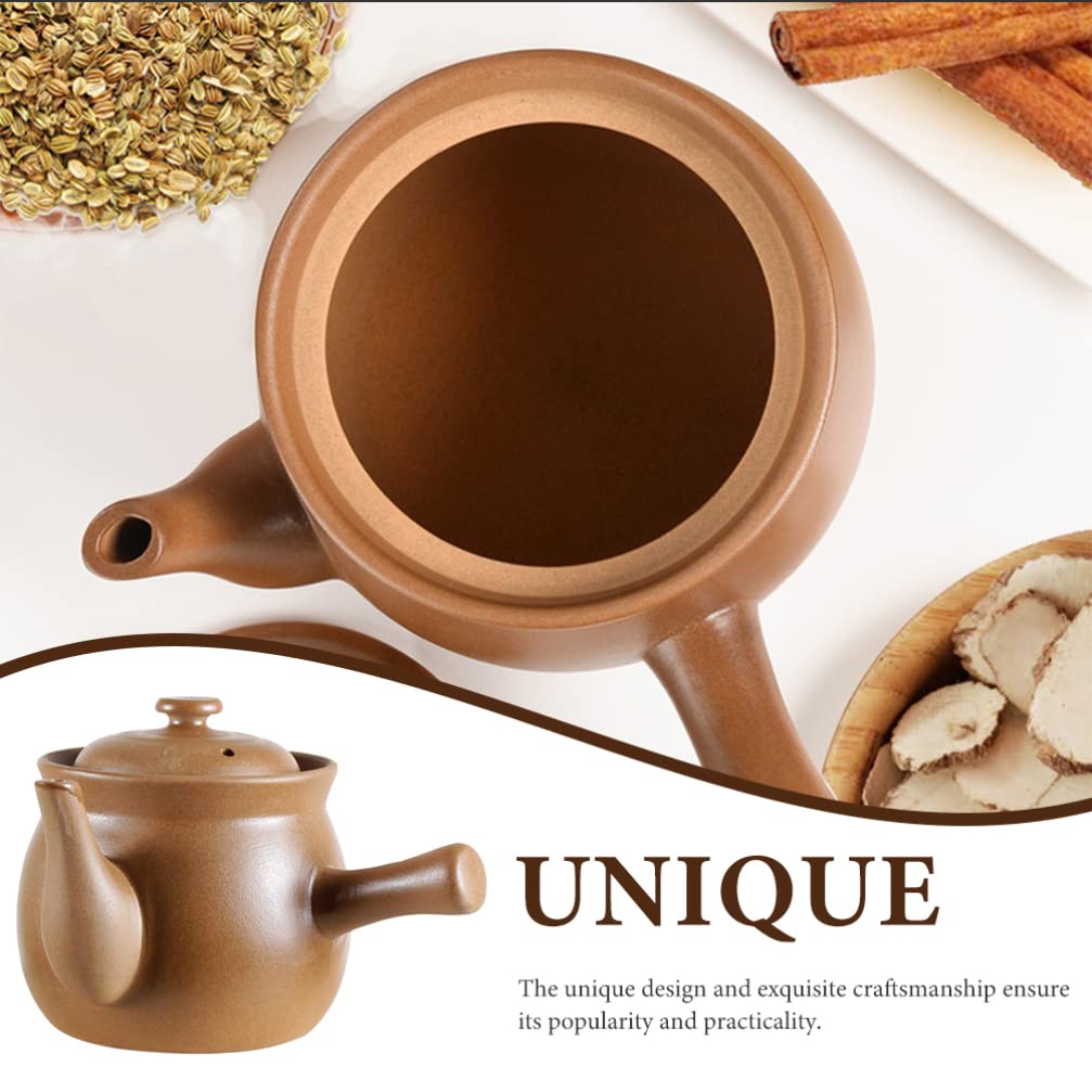 DOITOOL Ceramic Tea Pot - Traditional Clay Casserole for Brewing Tea, Steaming & Slow Cooking | Perfect for Home, Office & Tea Ceremonies