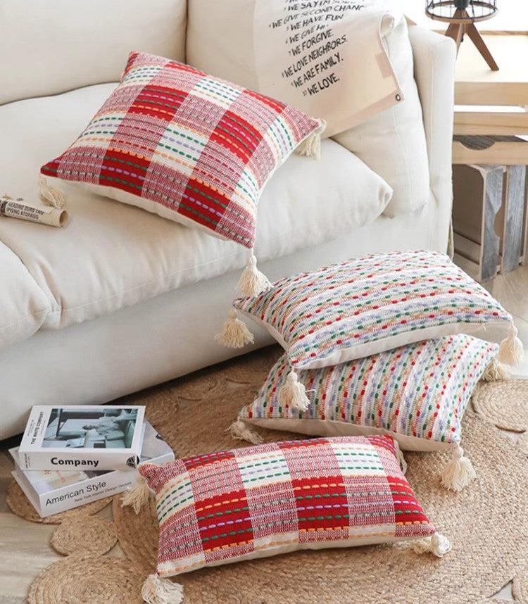 **Vibrant Modern Sofa Pillow Covers - Decorative Cushion Covers for Couch & Living Room - Soft & Stylish Home Decor for Cozy Spaces**