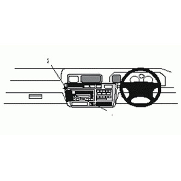 ClicOn No Holes Angled Dash Mount for Toyota Land Cruiser HG 80 (1995-1998) - Secure Phone Holder for Off-Road Adventures & Daily Commute